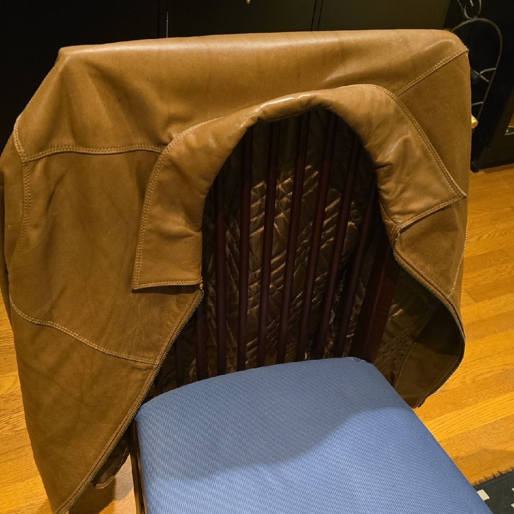Marc New York Brown Bomber Jacket with Sturdy Leather
